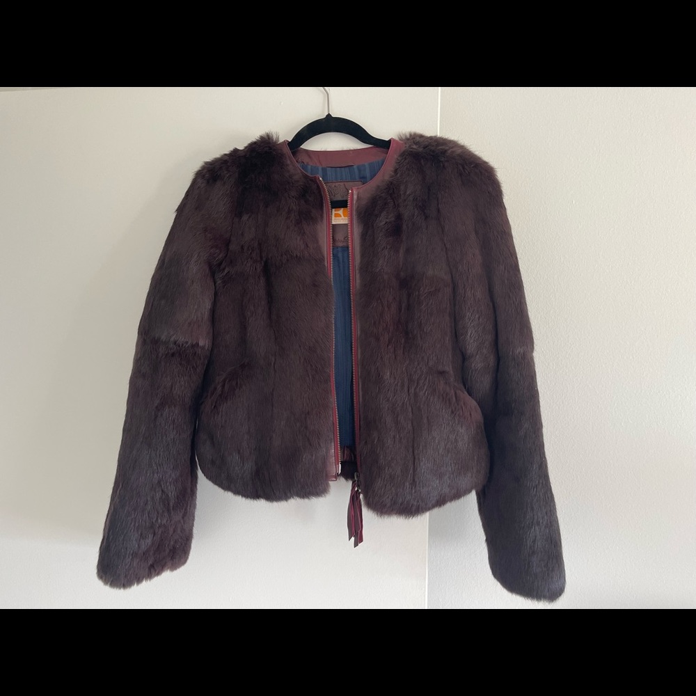 Hugo Boss real rabbit fur winter jacket, size S